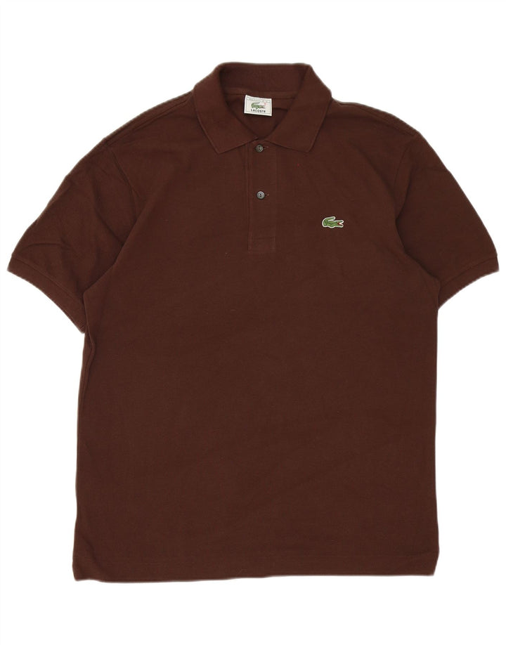 Мужская рубашка-поло Lacoste, размер 4, средний коричневый хлопок, хлопок