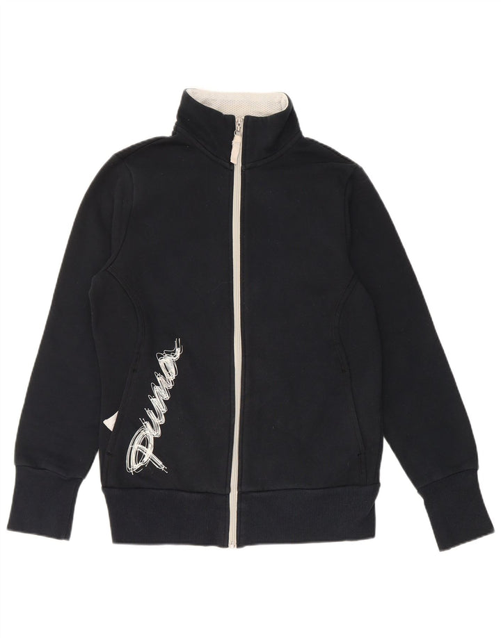 Женский спортивный костюм PUMA с графическим рисунком, верхняя куртка UK 12, средний черный хлопок