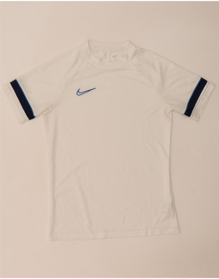 Мужская футболка NIKE Dri Fit, средний белый полиэстер с цветными блоками