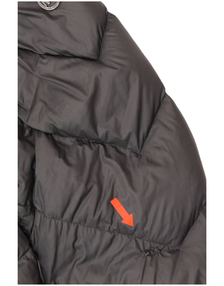 Женское стеганое пальто с капюшоном MICHAEL KORS UK 18 XL, серый нейлон