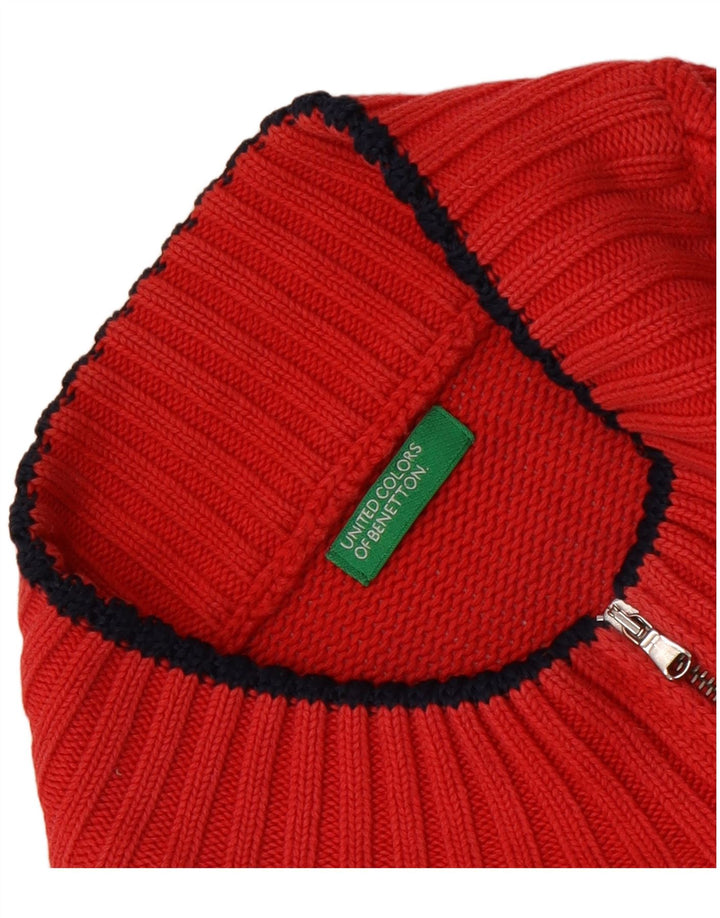 Женский кардиган с рисунком Benetton UK 8, маленький красный