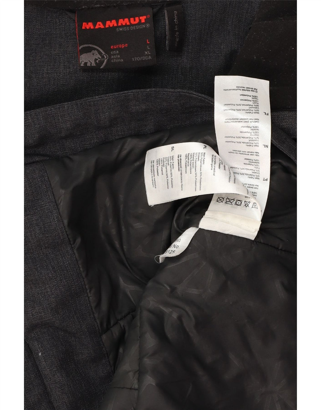 MAMMUT Женская ветровка с капюшоном UK 16, большой серый полиэстер