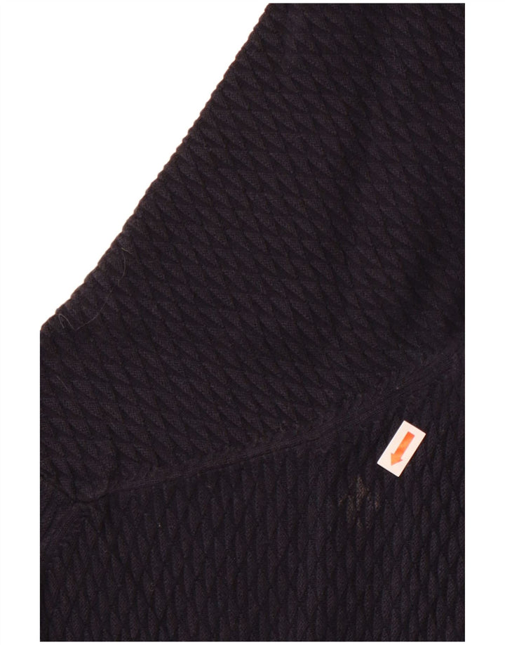 Женский джемпер с вырезом «лодочка» MASSIMO DUTTI UK 10, маленький темно-синий, хлопок