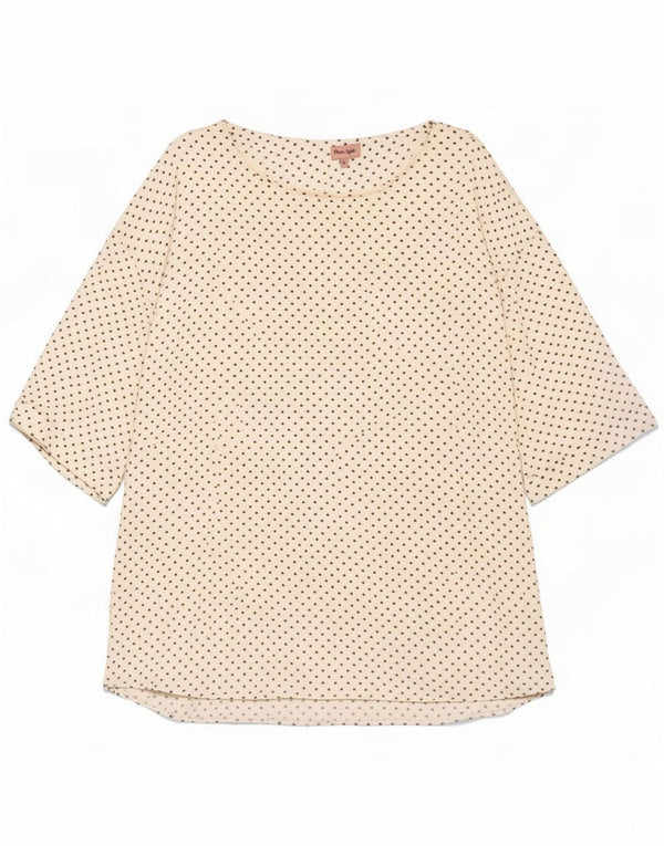Женская блузка с рукавом 3/4 Phase Eight, топ UK 18 XL, белое пятнистое сердце