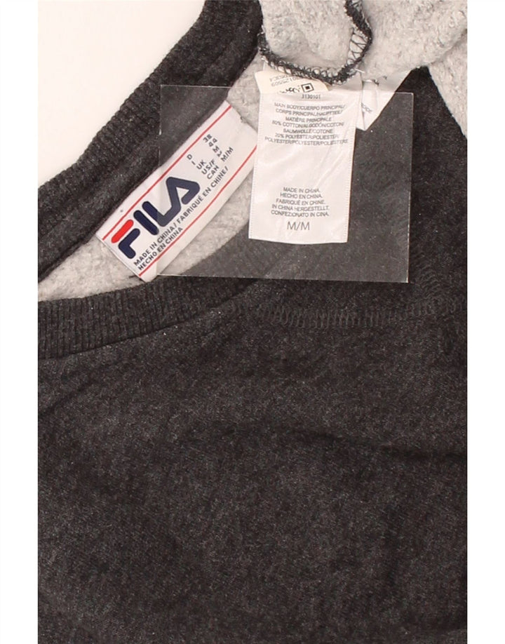 FILA Mens Sweatshirt Jumper Medium Grey Cotton Vintage Fila and Second-Hand Fila from Messina Hembry 