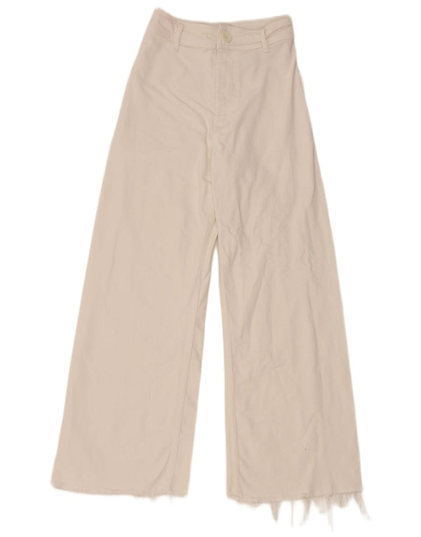 Женские прямые джинсы Zara EU 34 2XS W24 L27, белый хлопок
