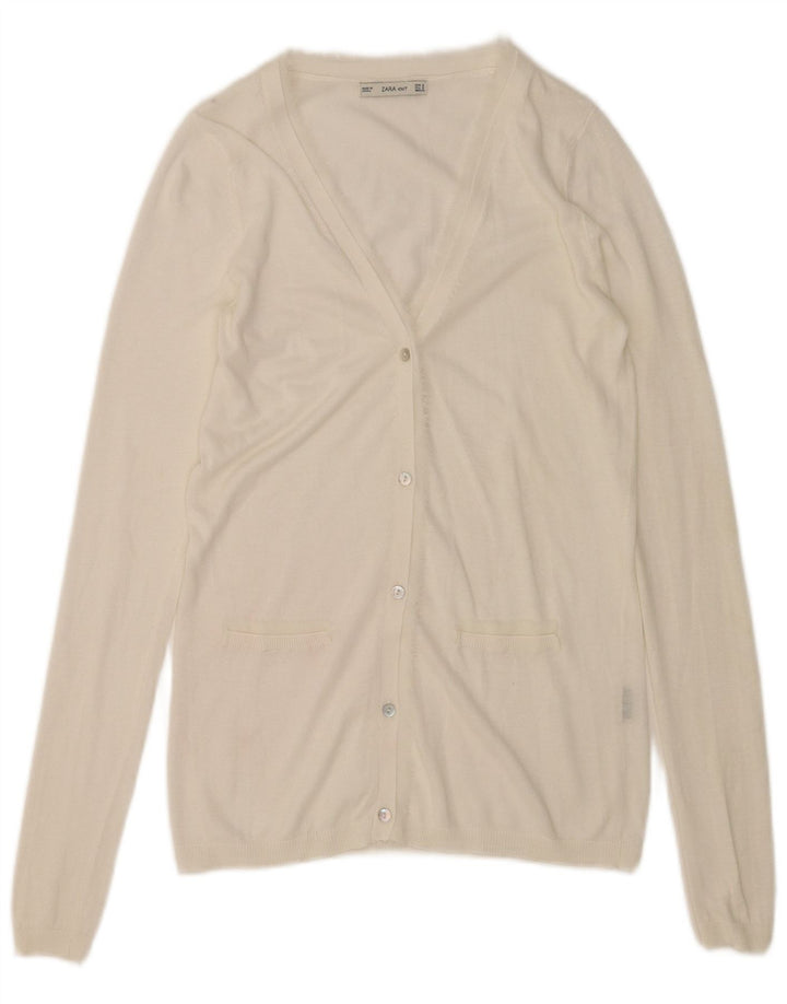 Женский кардиган Zara UK 10, маленький белый