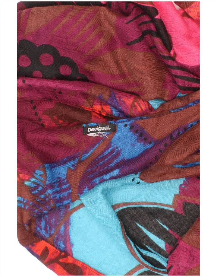 Женский прямоугольный шарф Desigual с рисунком, разноцветный, богемный, один размер