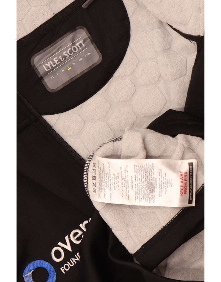 Мужской пуловер на молнии с рисунком Lyle & Scott, спортивный костюм, большой черный