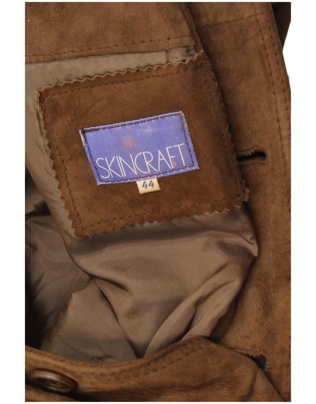 Мужской замшевый бомбер VINTAGE IT 44 XS Коричневый