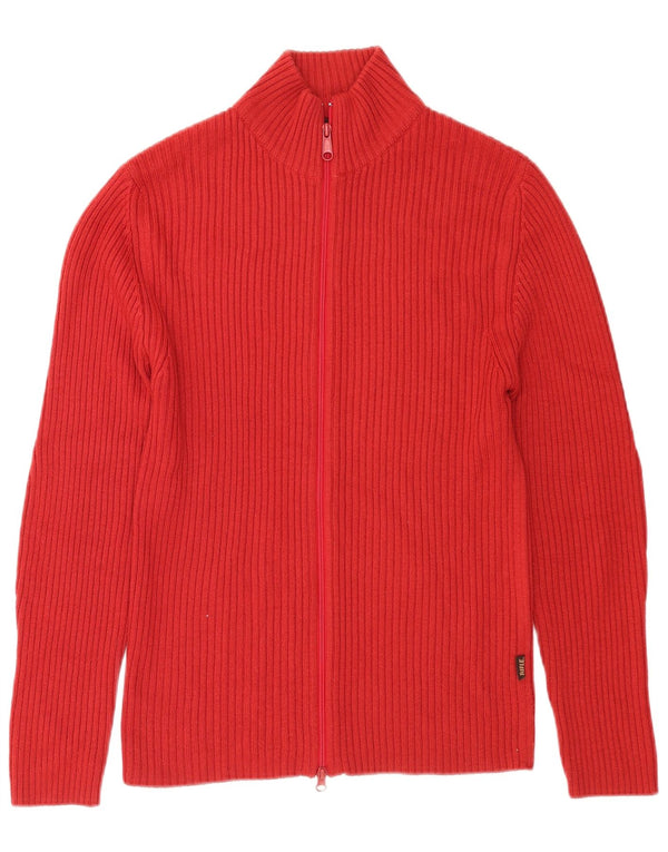 Rifle Mens Cardigan Sweater Large Red Merino Wool