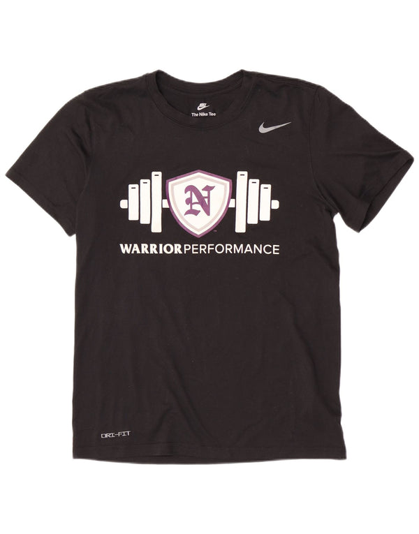 Мужская футболка Nike Dri Fit с графическим рисунком, маленький черный полиэстер