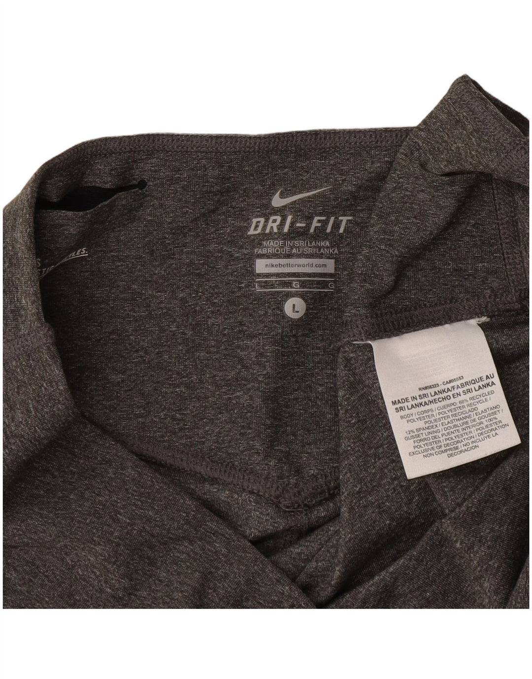 Женские леггинсы-капри Nike Dri Fit UK 16, большие серые, полиэстер