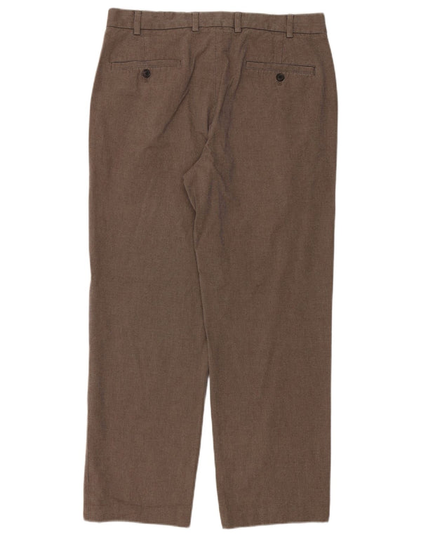 Мужские прямые брюки-чиносы Brooks Brothers 346 W34 L29, коричневые, хлопковые