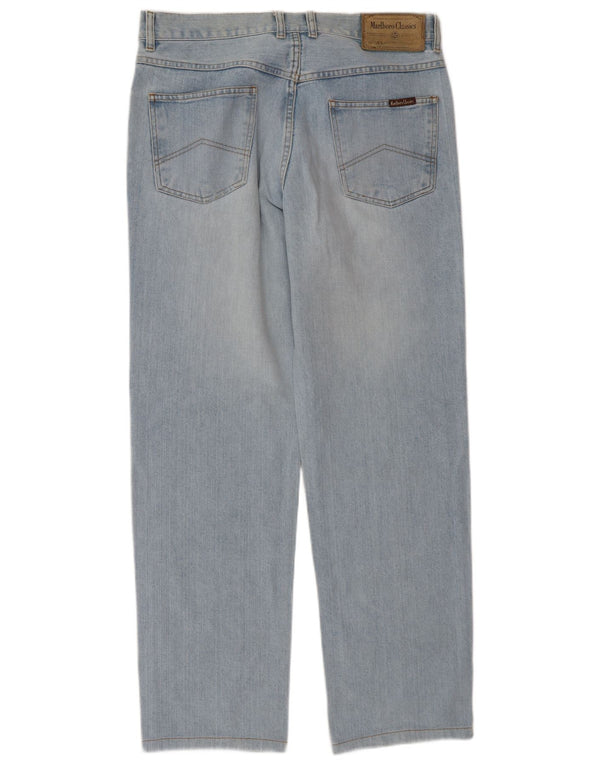 Мужские прямые джинсы Marlboro Classics W33 L34 синие, хлопок
