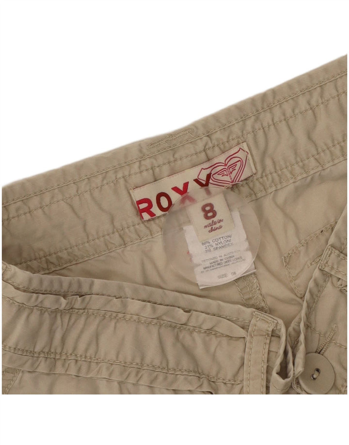 Женские шорты Roxy UK 8, маленькие W32, бежевый хлопок