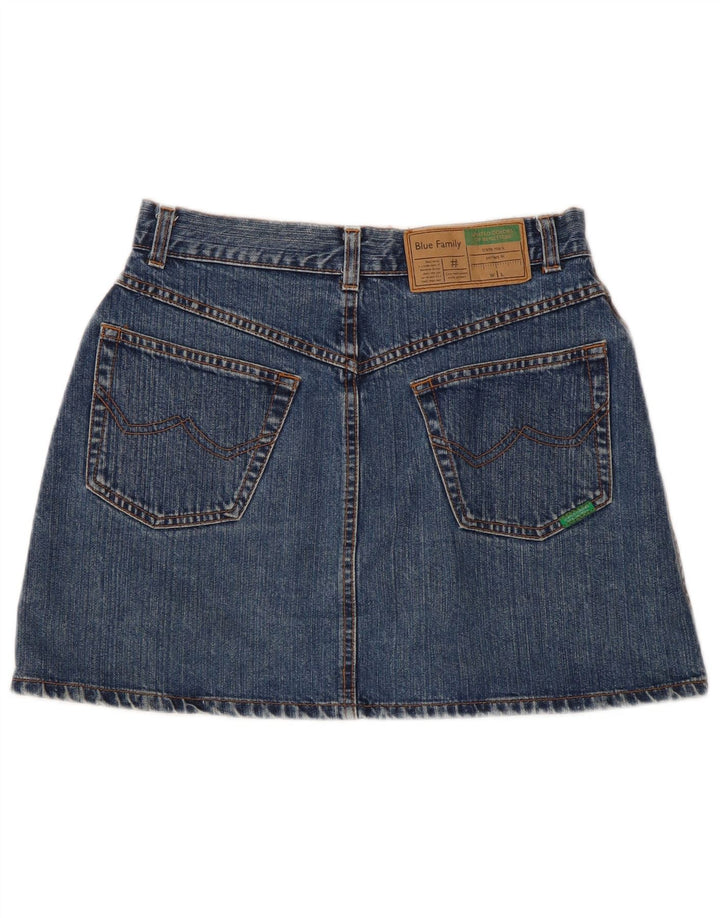 Женская джинсовая юбка Benetton IT 44 Medium W28 Синяя, хлопок