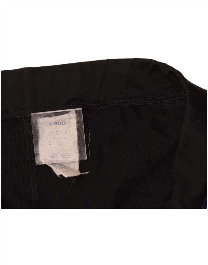 Женские спортивные брюки REEBOK UK 14, большие черные, полиэстер