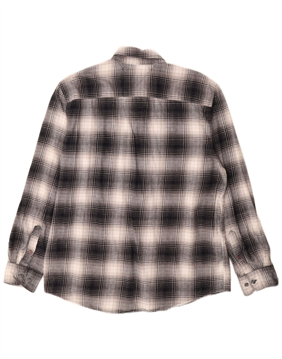 Tommy Hilfiger Мужская фланелевая рубашка стандартного кроя XL серая клетка из хлопка