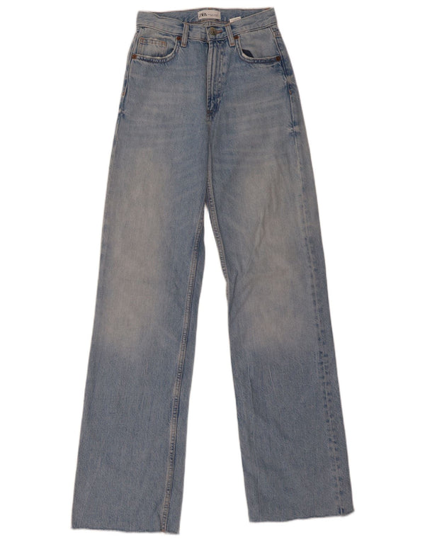 Женские широкие джинсы Zara EU 32 2XS W22 L34, синий хлопок