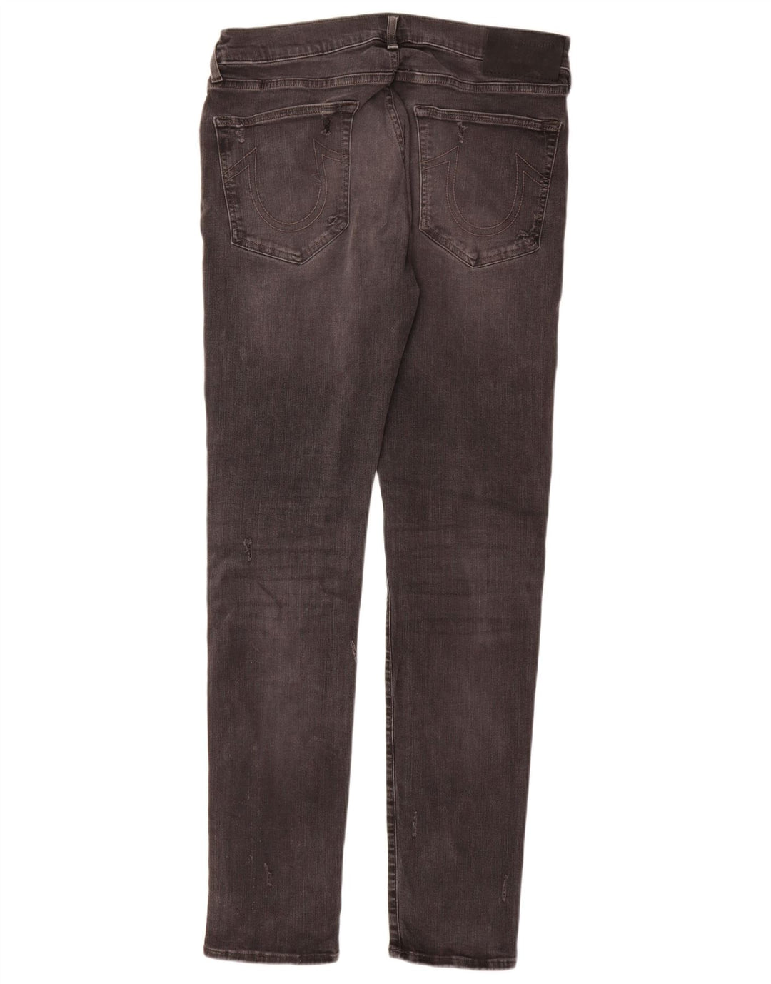 Мужские потертые узкие джинсы True Religion W36 L34, серый хлопок