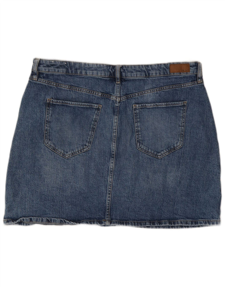 Женская джинсовая юбка Fat Face UK 16, большая W38, синяя, хлопок