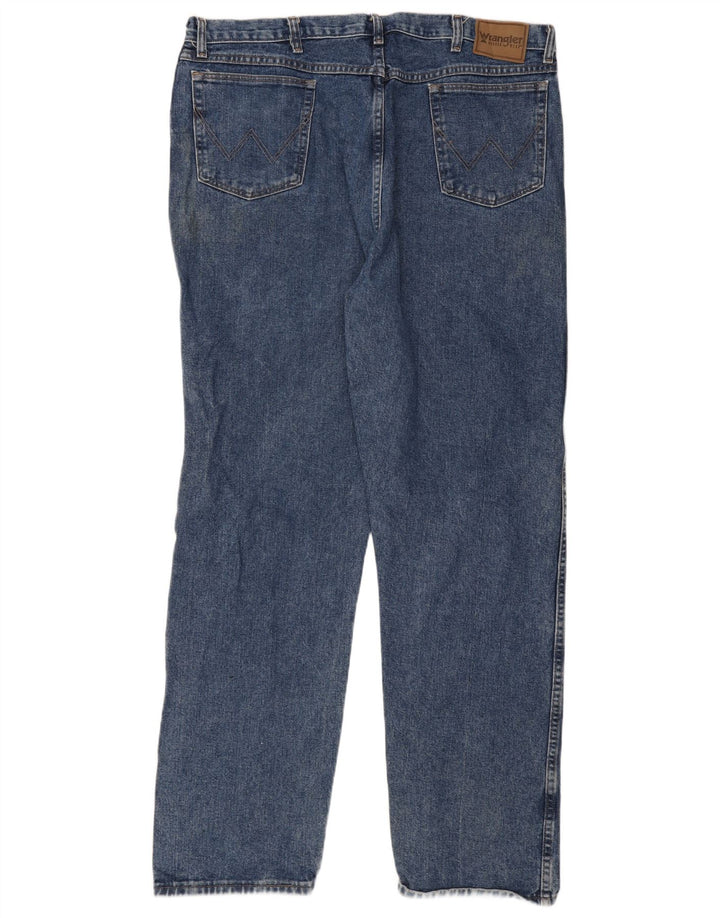 Мужские прямые джинсы Wrangler W42 W34, синий хлопок
