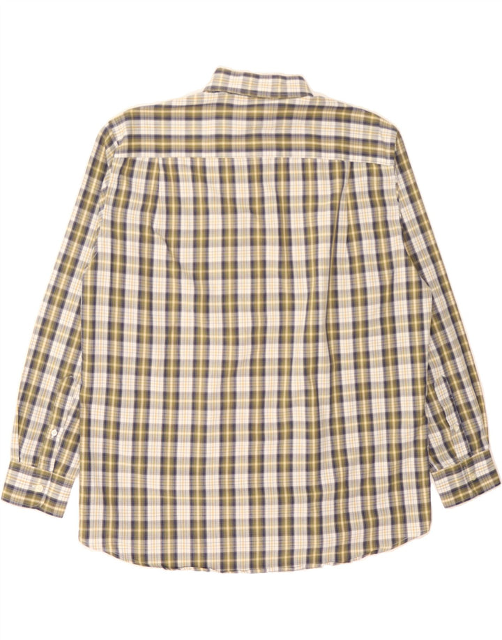 PIERRE CARDIN Mens Shirt Size 42 Large Khaki Check Cotton Vintage Pierre Cardin and Second-Hand Pierre Cardin from Messina Hembry 