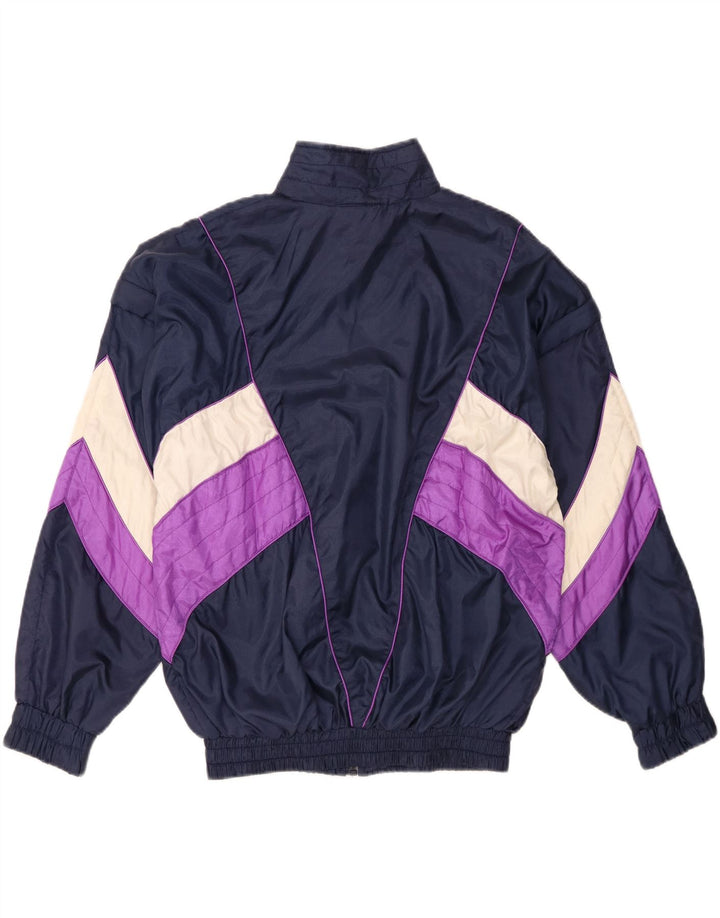 Мужской спортивный костюм Pandora среднего размера, темно-синий, с цветными блоками, полиамид, ретро