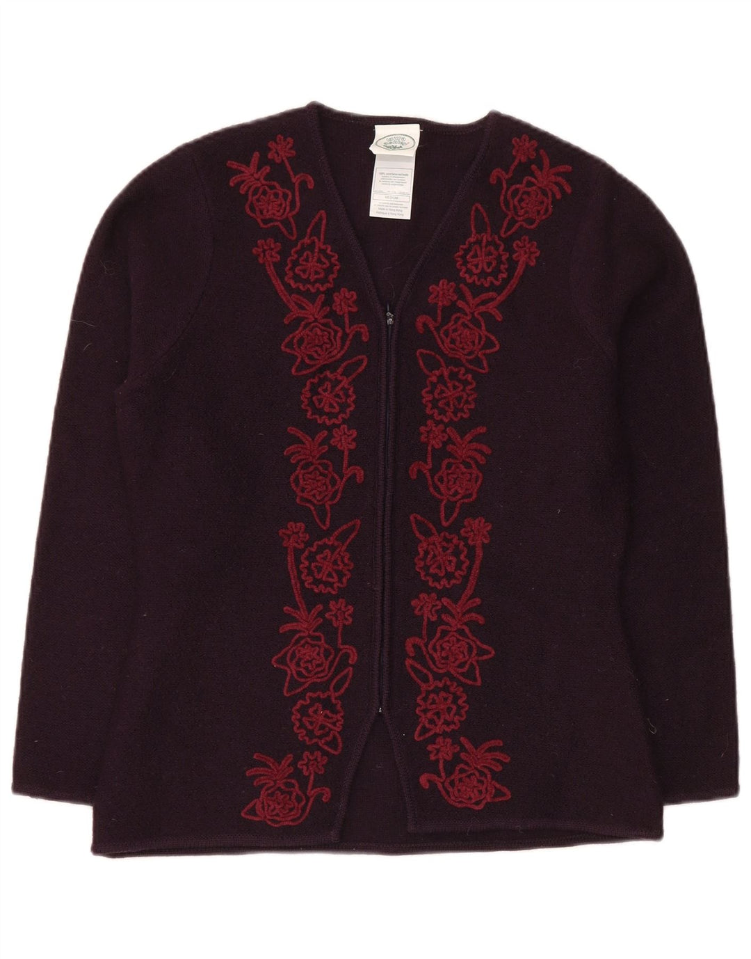 Женский кардиган-свитер Laura Ashley UK 12, средний фиолетовый цвет с цветочным принтом