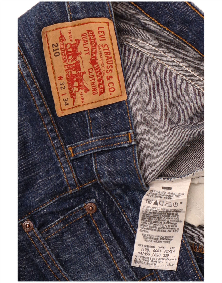 Мужские прямые джинсы LEVI'S 210 W32 L34 Темно-синие, хлопок