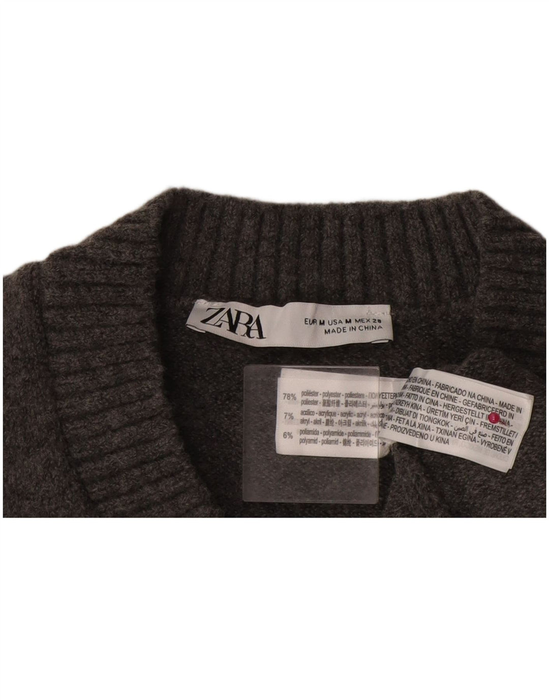 Женская майка Zara Vest UK 14, средний серый полиэстер