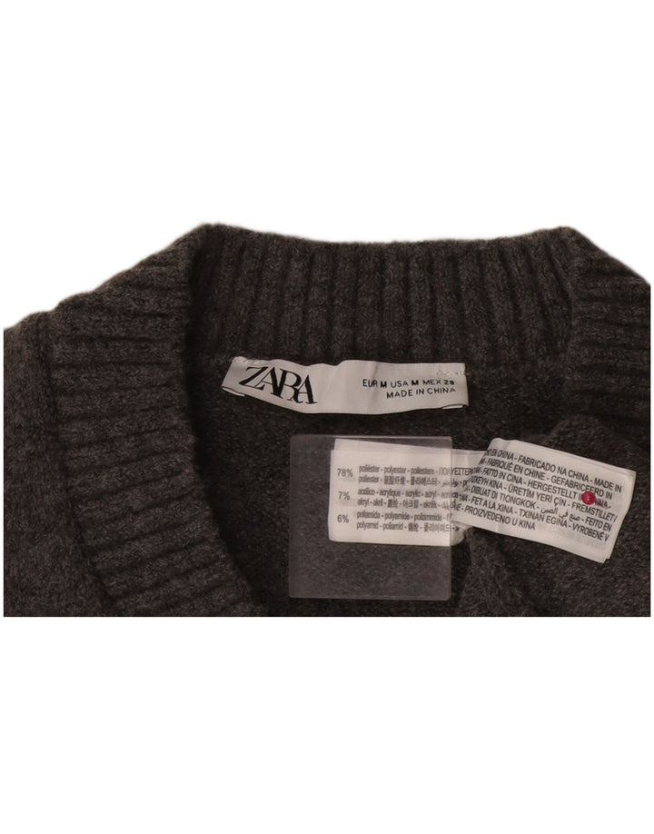 Женская майка Zara Vest UK 14, средний серый полиэстер