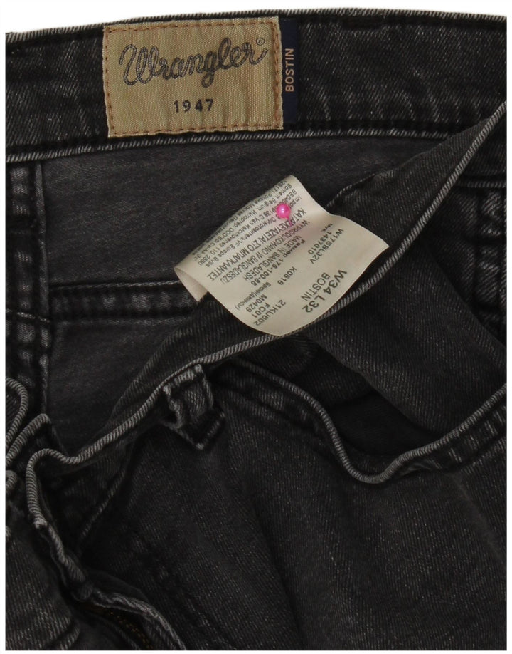 Мужские прямые джинсы Wrangler Bostin W34 L32, серый хлопок