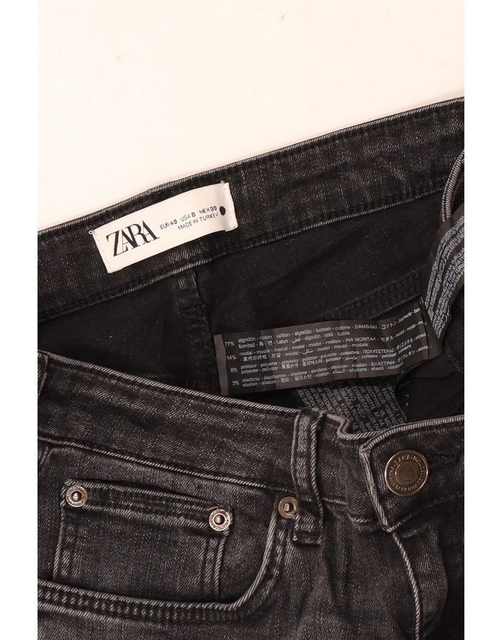 Женские узкие джинсы Zara EU 40 Medium W30 L28, черный хлопок