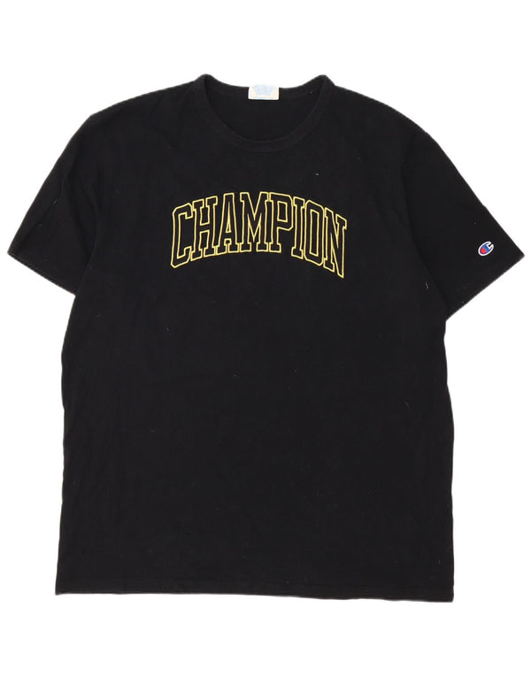 Мужская футболка с рисунком Champion XL, черный хлопок