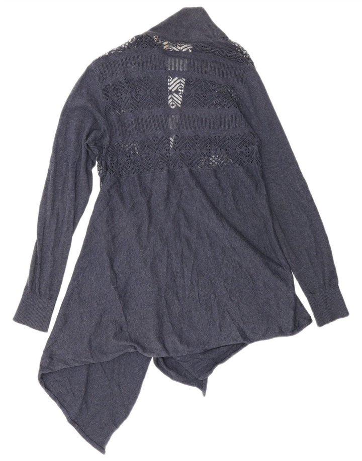 Женский асимметричный кардиган Fat Face, Великобритания, 10, маленький, темно-синий, хлопковый