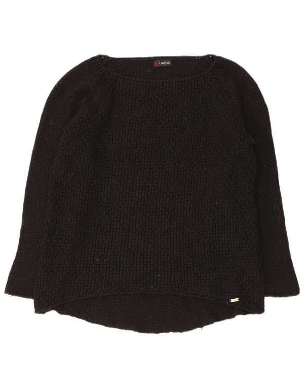 Женский джемпер с вырезом «лодочка» Guess UK 12, средний черный