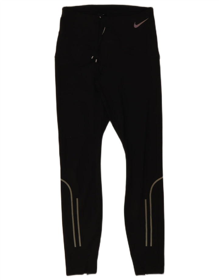 Женские леггинсы Nike Dri Fit UK 8, маленькие черные, полиэстер