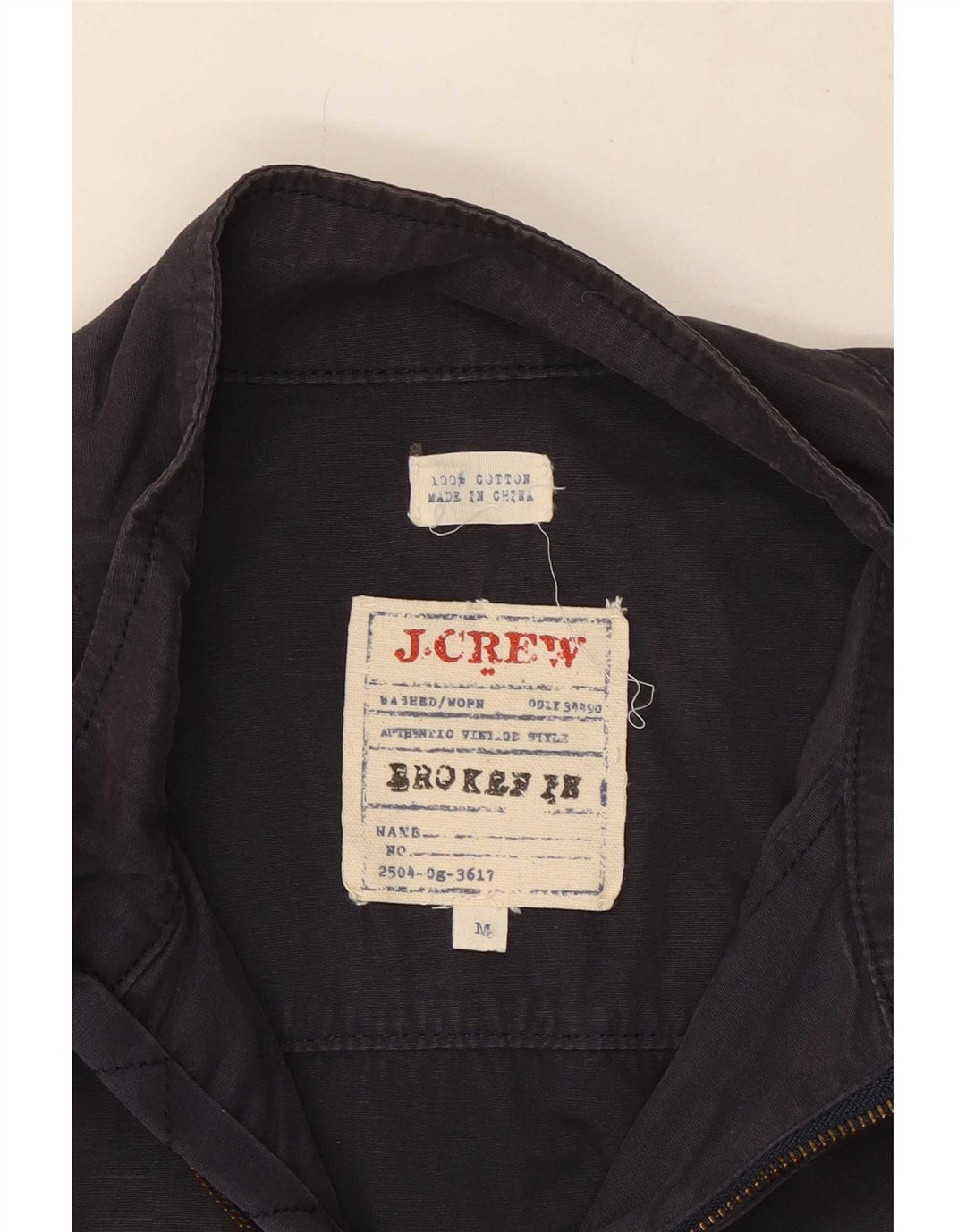 Мужская куртка-бомбер J. Crew UK 38, средний темно-синий, хлопок
