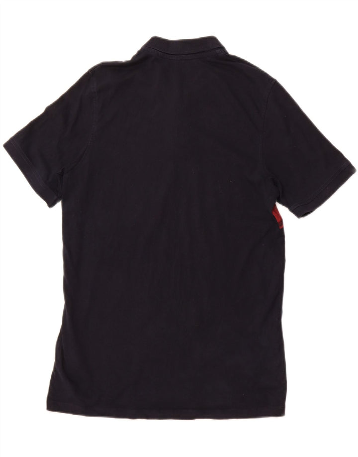 Рубашка-поло JACK & JONES для мальчиков 15–16 лет, темно-синяя, хлопок с цветными блоками