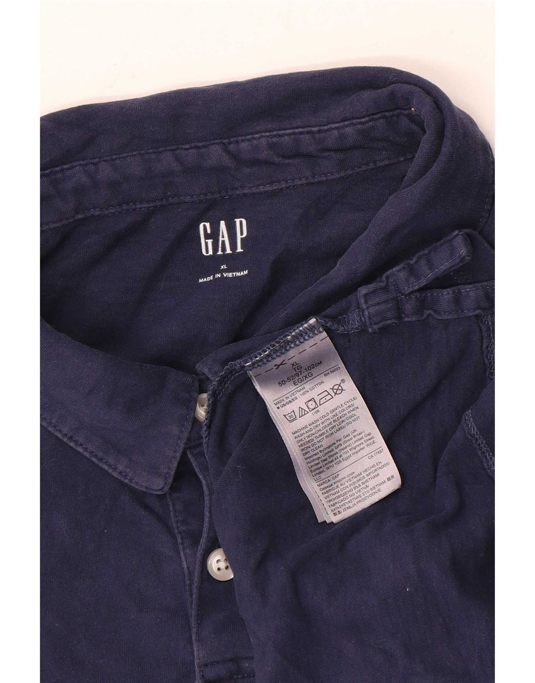 Мужская рубашка-поло Gap XL, темно-синяя, хлопок
