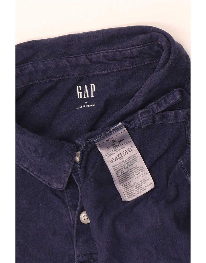 Мужская рубашка-поло Gap XL, темно-синяя, хлопок