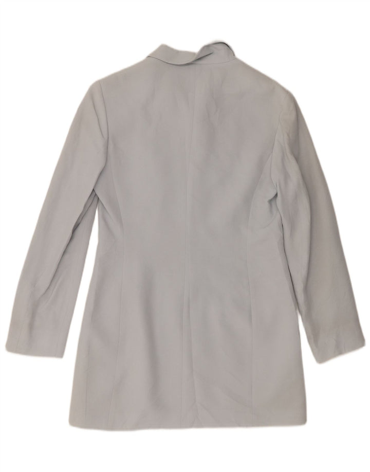 Женский удлиненный пиджак Marella с 4 пуговицами, Великобритания, 10, маленький синий вискоза