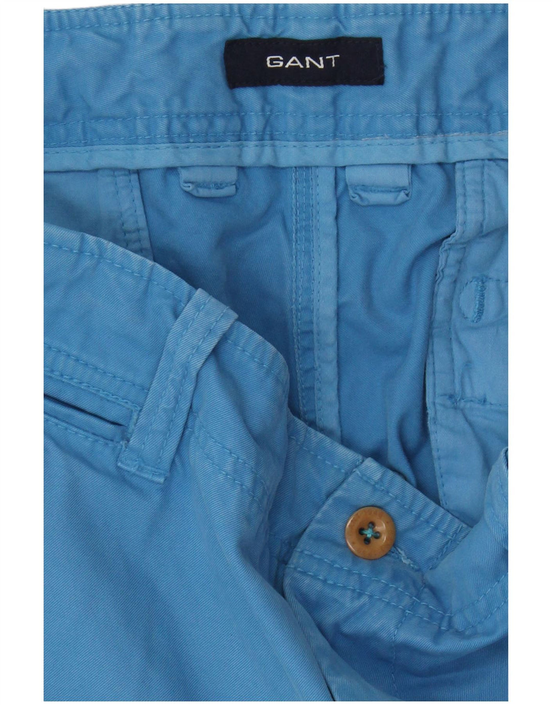 Мужские тонкие брюки-чиносы GANT Soho с низкой талией W36 L32, синий хлопок