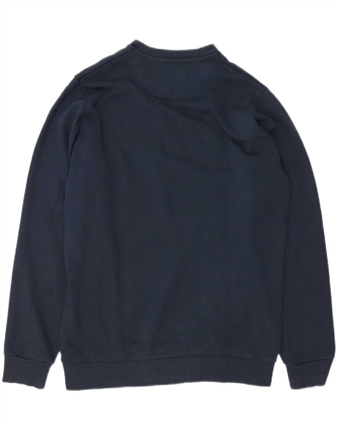 Мужской свободный свитшот с рисунком Lyle & Scott, средний темно-синий, хлопковый джемпер