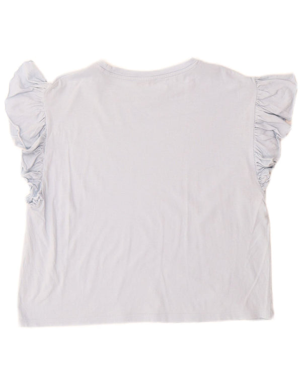 Женская футболка Zara Top UK 14, средний синий