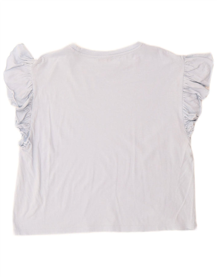 Женская футболка Zara Top UK 14, средний синий