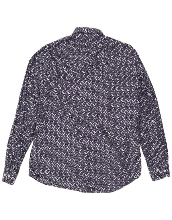 Мужская рубашка обычного кроя Tommy Hilfiger, размер 44 17 1/2 XL, темно-синяя с цветочным принтом