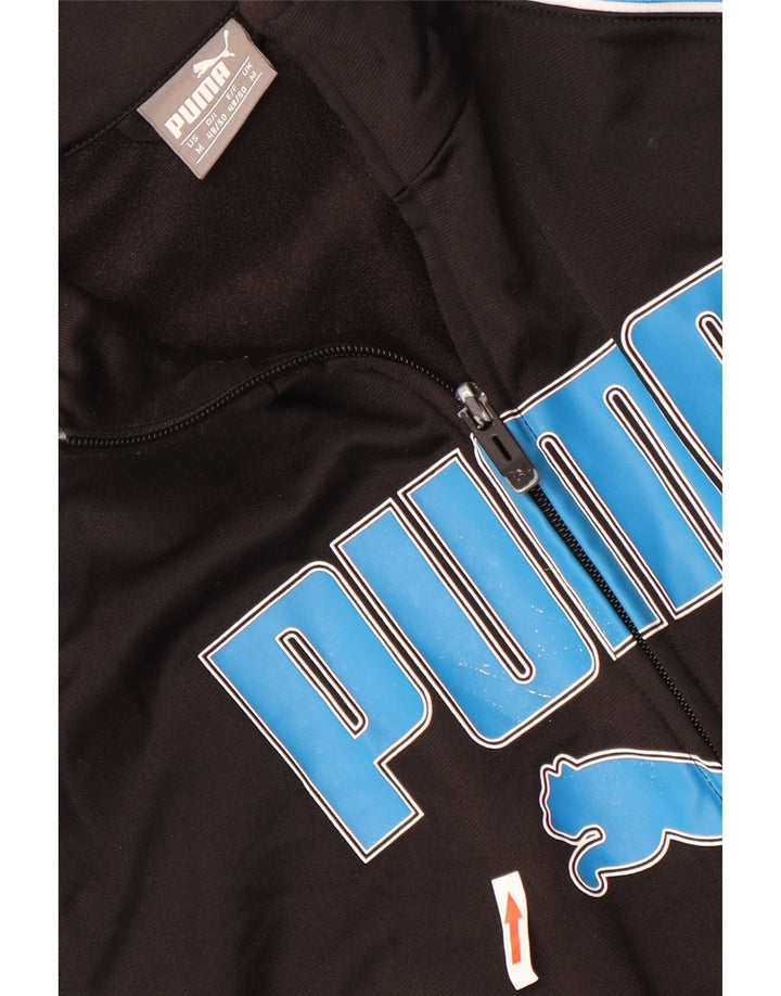 Мужской спортивный костюм Puma с графическим рисунком, верхняя куртка, средний черный, полиэстер с цветными блоками